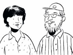 Graphical drawing of Dr Gemma Sou and John Cei Douglas